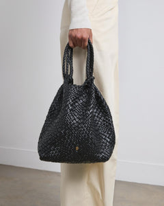 Dante Bucket Bag, Black Weave Handbags dear-frances 